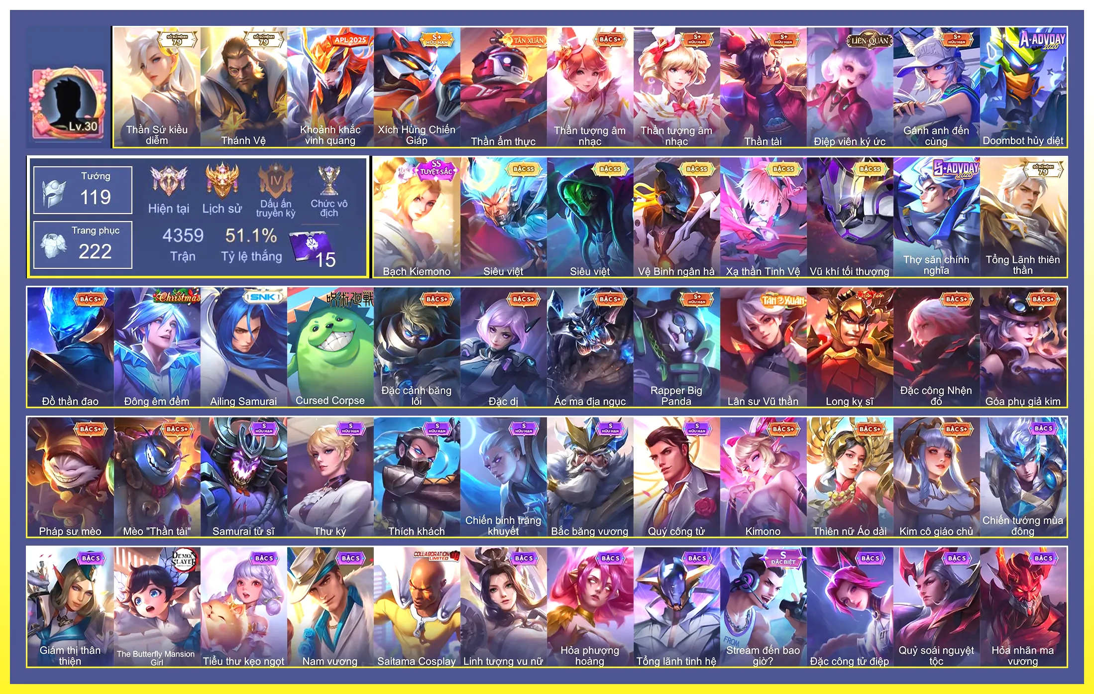 Valhein Vũ khí tối thượng, Yorn Vệ Binh ngân hà, Raz Siêu việt, Ngộ Không Siêu việt, Laville Xạ Thần Tinh Vệ…