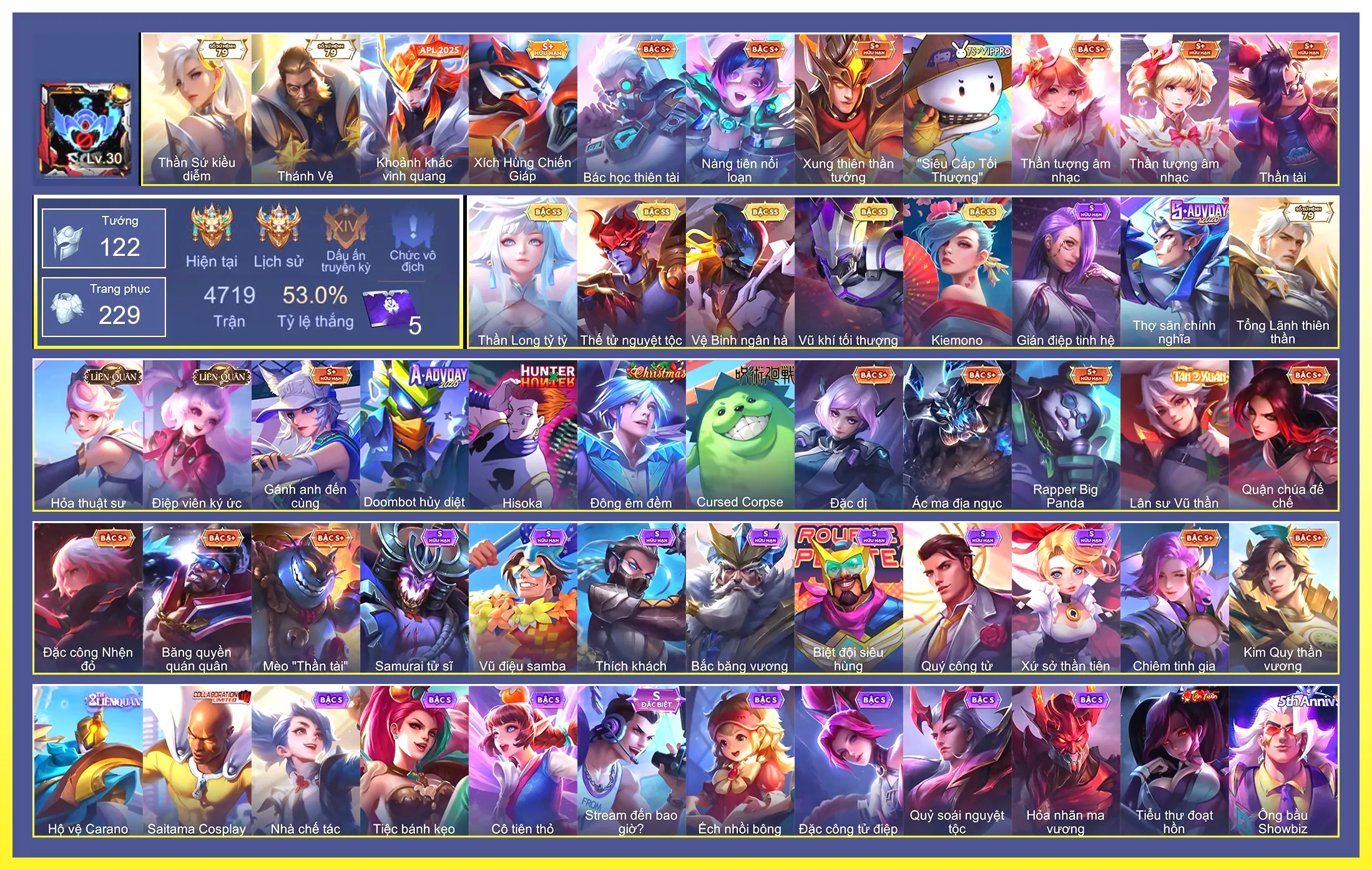 Valhein Vũ khí tối thượng, Violet Thần long tỷ tỷ, Yorn Thế Tử Nguyệt Tộc, Yorn Vệ Binh ngân hà, Airi Kiemono…