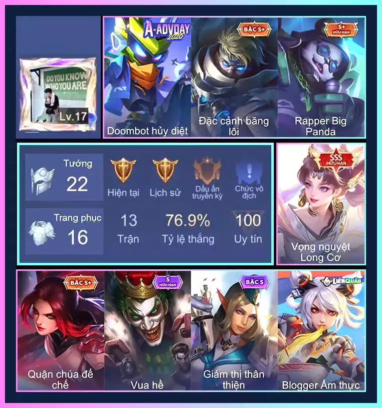Violet Vọng nguyệt Long Cơ...TRẮNG THÔNG TIN